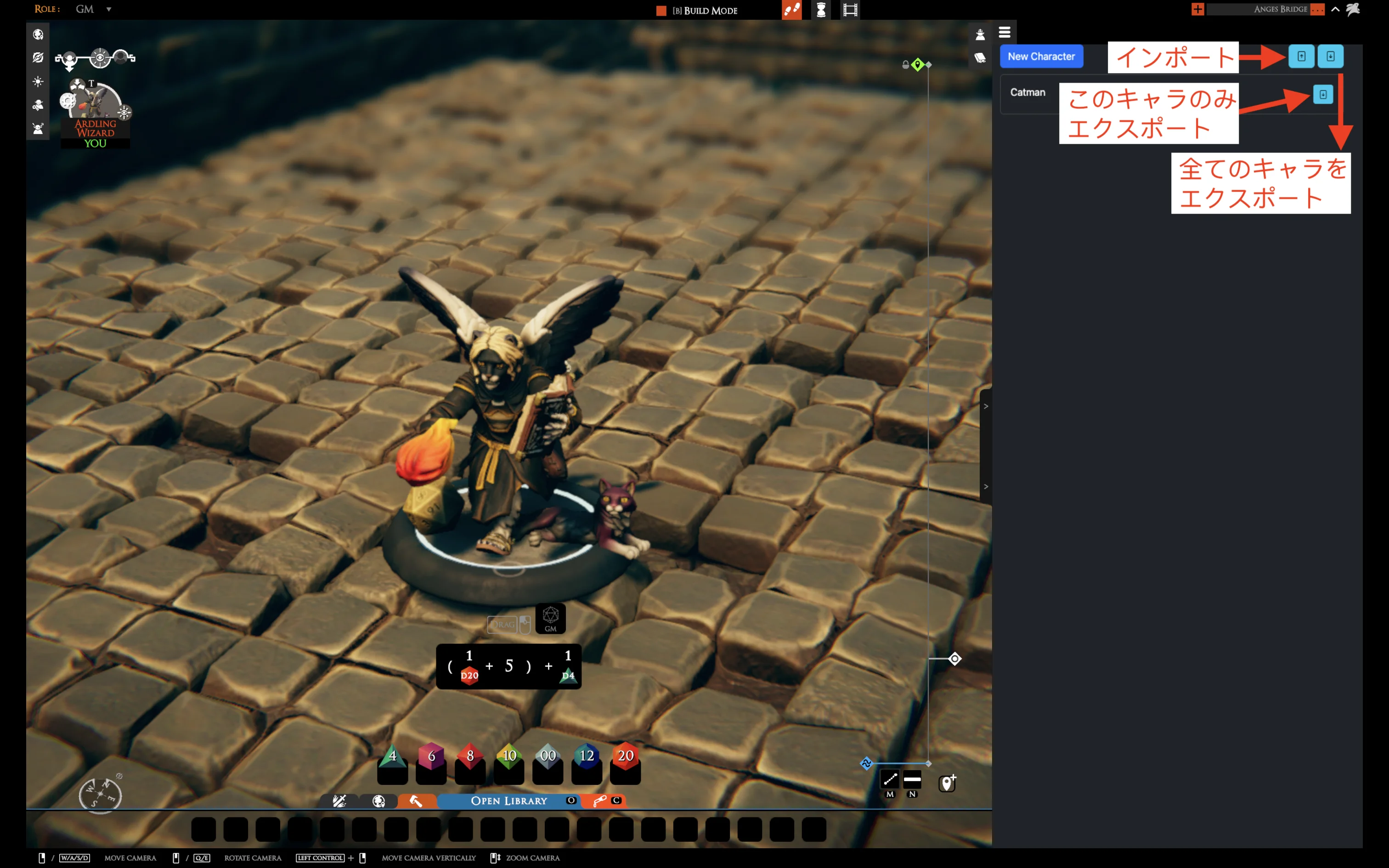 Character Sheet - Import and Export